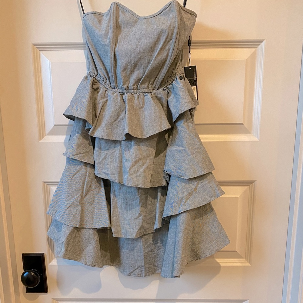 NWT Matix Grey Strapless Dress